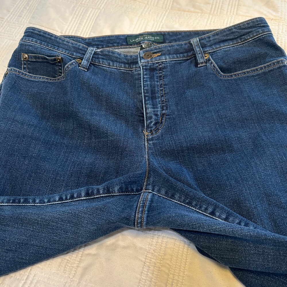 Ralph Lauren Blue Straight Leg Bootcut Jeans size 14 - Picture 8 of 8